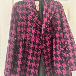 Pink and Black Checkered Candies girl coat